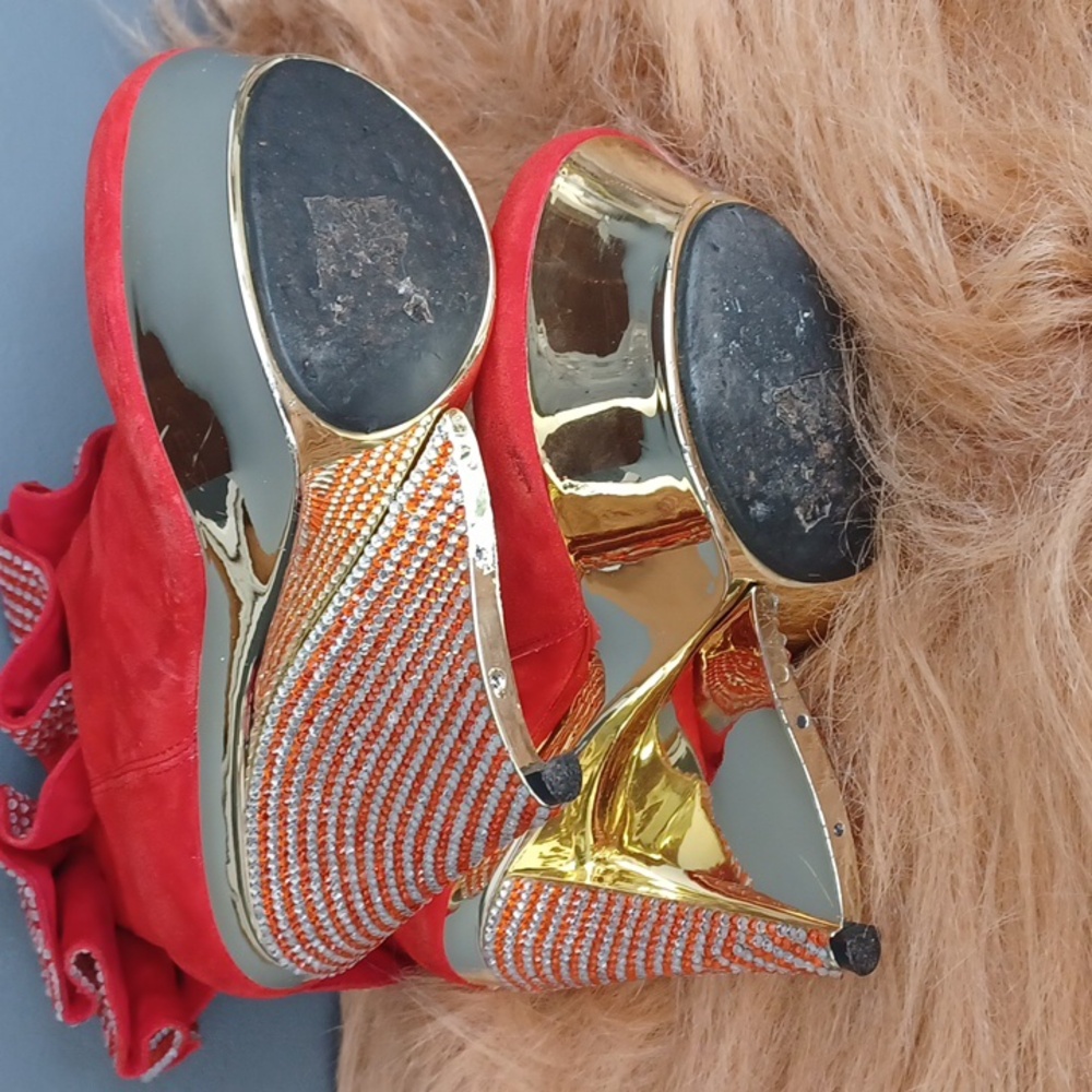 Stunning Rhinstone Wedge Booties - Picture 12 of 16